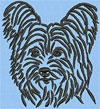 Yorkshire Terrier Portrait #2 - 2" Small Embroidery Design