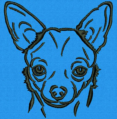 Chihuahua Dog Portrait Machine Embroidery Design - © 2006 Vadmochka Graffix - Click Image to Close