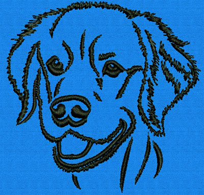 Golden Retriever Dog Portrait Machine Embroidery Design - © 2006 Vadmochka Graffix - Click Image to Close