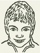 Child Portrait - Embroidery Portrait Sample - Click to Enlarge
