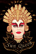 Sun Queen - Embroidery Portrait Sample - Click to Enlarge